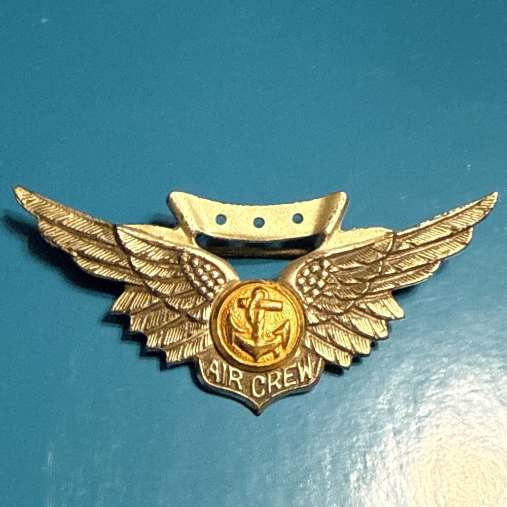 Vintage Sterling Silver Aircrew Navy Pin